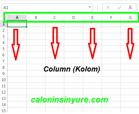 Gambar Tampilan Workbook - Colomn
