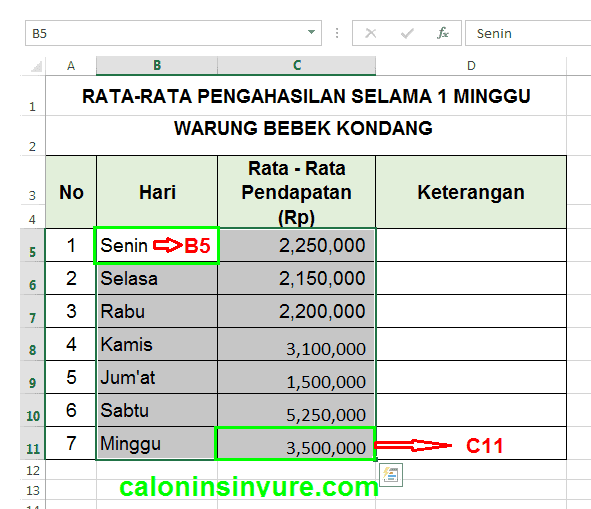 Gambar Tampilan Workbook - Range