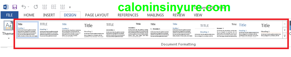 Gambar Tampilan Grup Formating Microsoft Word 2013