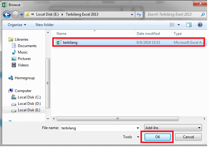 Gambar Tampilan <em>Browse</em> Microsoft Excel