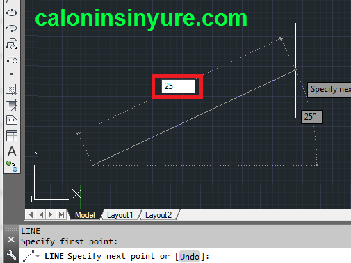 Gambar Tampilan Line AutoCAD