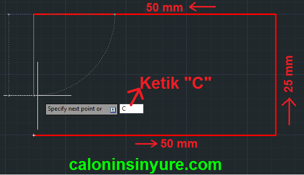 Gambar Tampilan Polyline AutoCAD