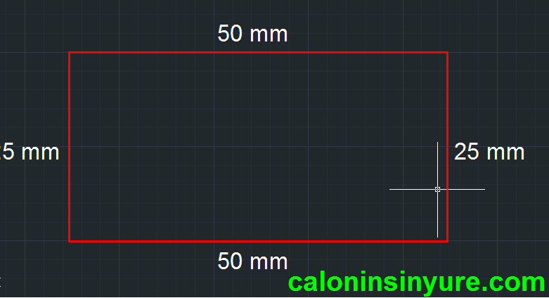 Gambar Tampilan Rectangle AutoCAD