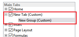 Gambar Tampilan Customsize Ribbon Microsoft Excel